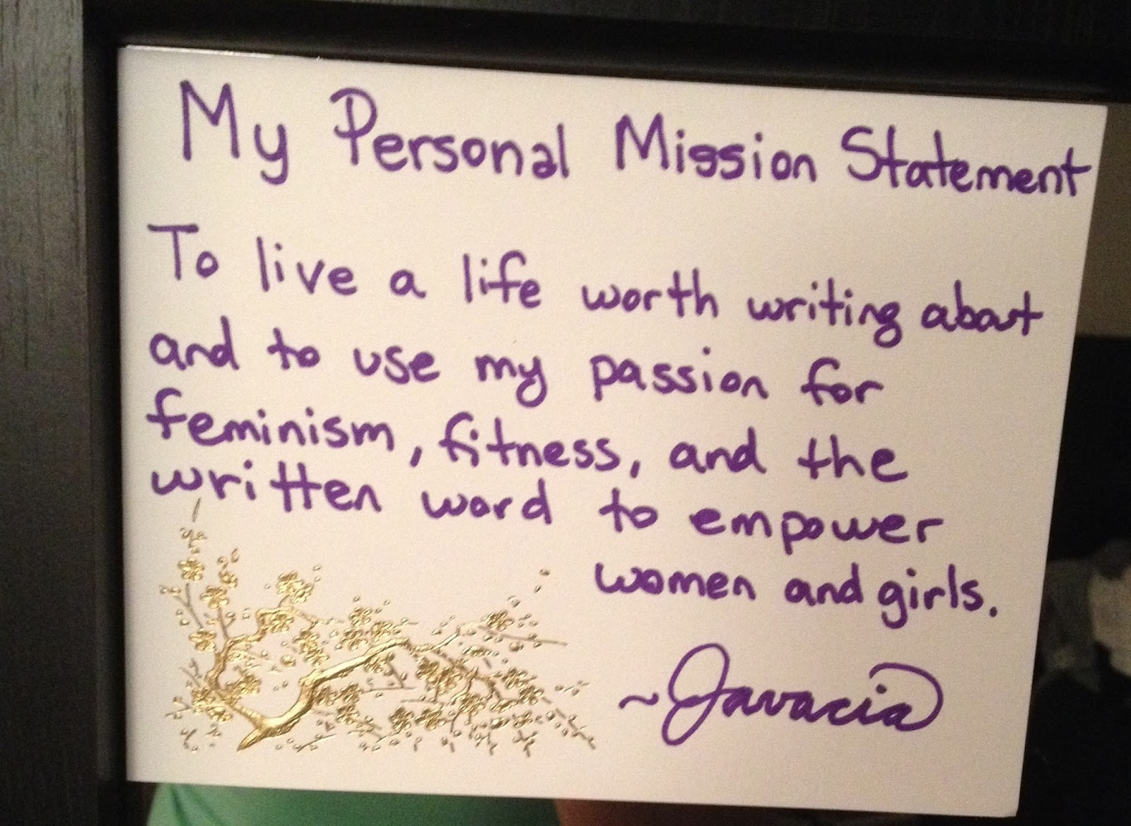 Example of personal mission statement for portfolio